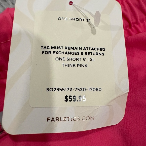 NWT - FABLETICS Women’s The One 3'' Think Pink Athletic Workout Shorts - Size XL - Picture 4 of 7